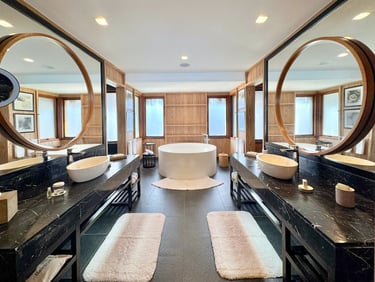 Conrad Resort Bora Bora overwater villa bathroom