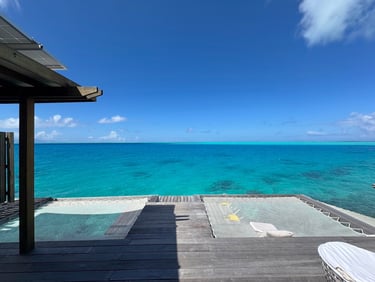 Conrad Resort Bora Bora oveerwater villa outdoor