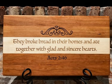 cherry and maple bread board