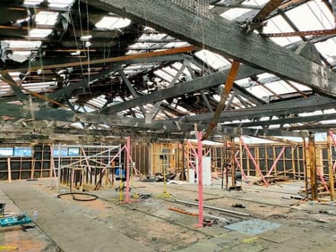 Fire damaged commercial building rebuild - CHR Builders - Mangawhai