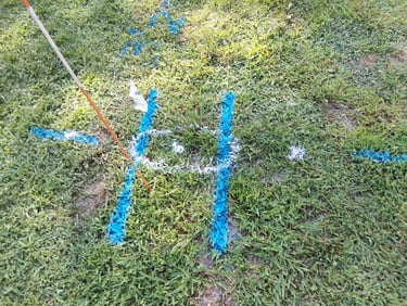 Leak marked for excavation (referencing the report)