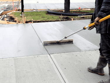 brushed concrete driveway installation