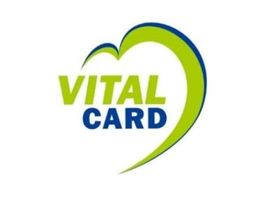 a logo for a company called vital card