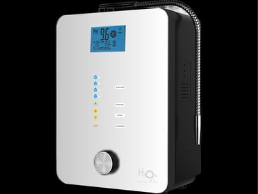 a white alarm clock on a black background