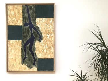 70cm x 100cm, oil painting on cotton with mineral and plant based dyes