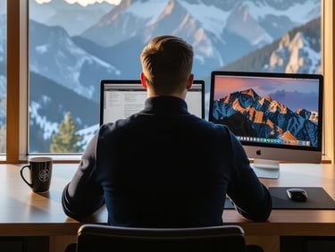A young professional working on a project