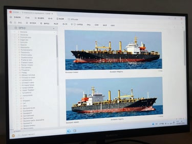 A clean screenshot of the proprietary software dashboard showing technical graphs of corrosion rates, structural asset integrity maps of an FPSO hull, and monospaced data tables.
