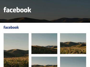 A clean, landscape screenshot of a Facebook feed ad layout, featuring minimalist framing and soft natural lighting.