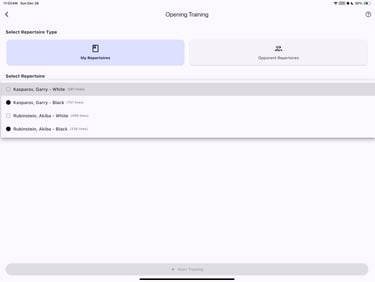 how to select a chess opening repertoire