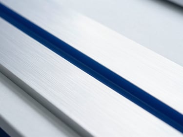 Close-up of an anti-corrosive technical coating applied to a metal plate, clean laboratory setting