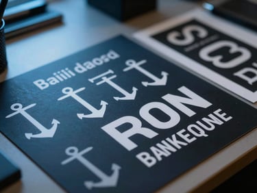 Graphic design workspace showing sharp vector anchor points and bold typography layouts on a dark canvas, directional light blue lighting.