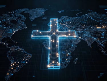 Wide shot of an abstract cross-continuum wireframe map with glowing amber data points and faint blue energy lines, low-key lighting, deep shadows, 35mm anamorphic lens.