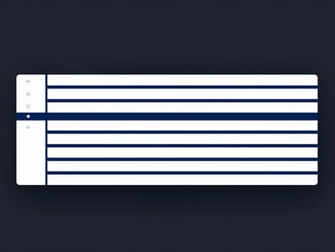 Orthographic straight-on screenshot of a clean minimalist user interface, deep charcoal background, white layout containers, electric blue accent lines, sharp focus, macro detail of code editor