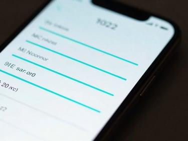 Macro close-up of a high-end personal smartphone displaying a clean security dashboard with neon-cyan data lines, sharp highlights, low-key lighting