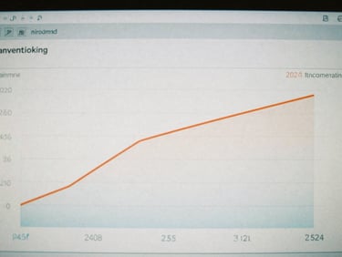 A high-contrast close-up of an unembellished data dashboard showing positive conversion curves, 35mm film grain, desaturated cool tones.