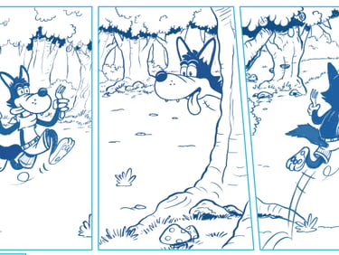 Wallace The Wolf comic illustration