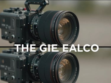 The same video frame with dramatic color grading, dynamic lower-thirds motion graphics, and clean typography overlay.