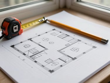 Measured floor plan and room layout prepared for a home listing