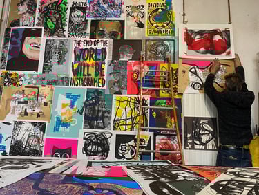 TAMAM Macules de serigraphie Expo TAMAM Serigraphie