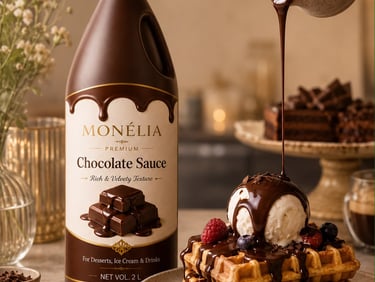 MONÉLIA gourmet sauces 2 L for desserts waffles ice cream and toppings