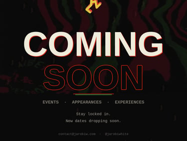Jarobi White Birthday Bash event flyer June 2026 stay tuned