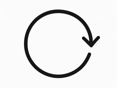 a circular shaped object with a circular arrow pointing to the center
