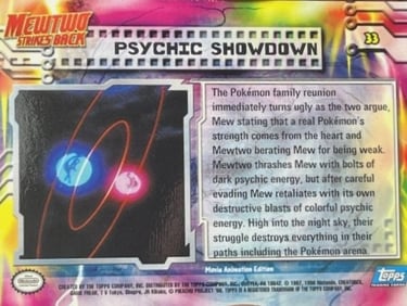 33 Psychic Showdown Topps Pokémon The First Movie back
