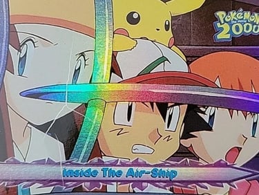 36 Inside The Air-Ship Topps Pokémon The Movie 2000 rainbow foil