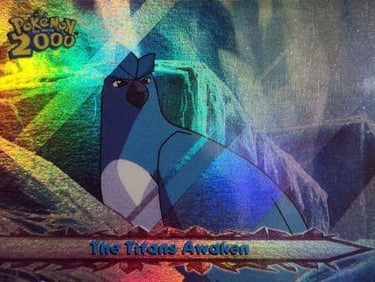 63 The Titans Awaken Topps Pokémon The Movie 2000 rainbow foil