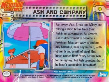 9 Ash And Company Topps Pokemon The First Movie back