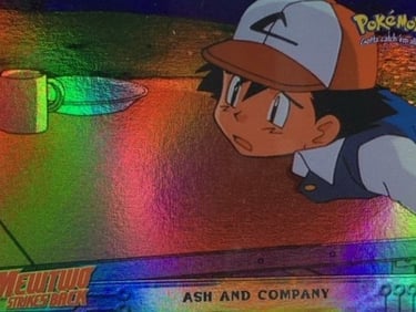 9 Ash And Company Topps Pokemon The First Movie rainbow foil