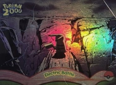 9 Electric Battle Topps Pokémon The Movie 2000 rainbow foil