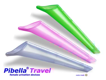 Pibella Travel FUDs in Colors pearl, pink and green.