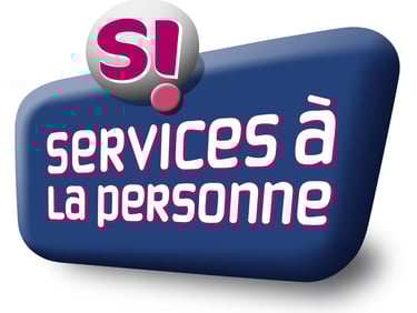 logo services à la personne officiel bleu et blanc