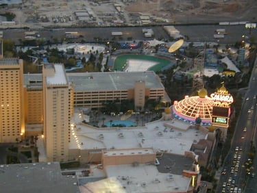 Sahara Las Vegas as seen from the Strat observation deck