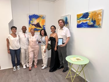 Tableau abstrait contemporain – Couleurs et textures – Jacqueline Poitevin – Collectionneurs d’art