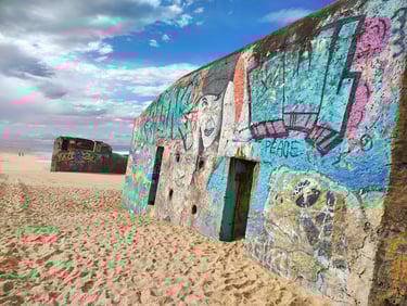 bunker sur la plage des landes
