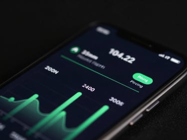 Extreme close-up of a high-end Android smartphone screen displaying performance metrics and a smooth animation, low-key studio lighting, subtle electric-green UI elements.