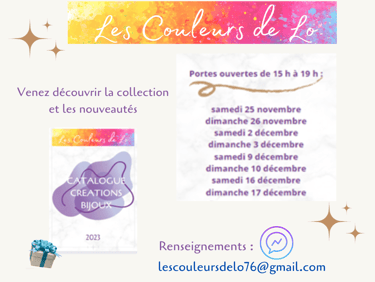 Portes ouvertes atelier 2023 bijoux Les Couleurs de Lo