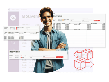 gestionnaire de stock qui utilise le mouvement de stock dans stockmobil