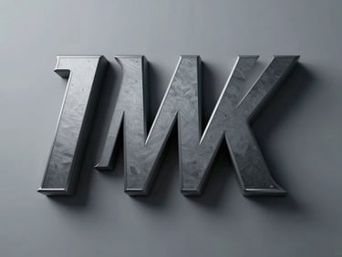 High-contrast digital render of kinetic typography in motion, realistic shadows, cool grey and charcoal tones.