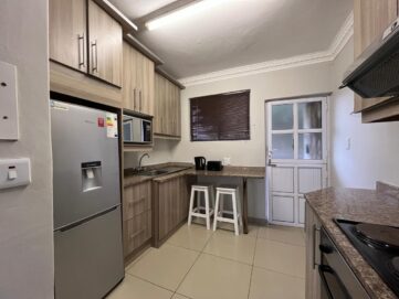 Kitchen area of Umdloti self catering studio holiday apartment on Umdloti north beach