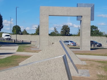 Protectour concrete sculpture by James Hayes, installed by Uniqrete for Laois County Council