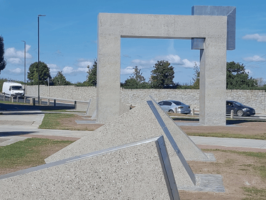 Protectour concrete sculpture by James Hayes, installed by Uniqrete for Laois County Council