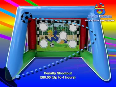 Inflatable Penalty Shootout - Jumpin Janners - Bouncy Castle Hire Plymouth