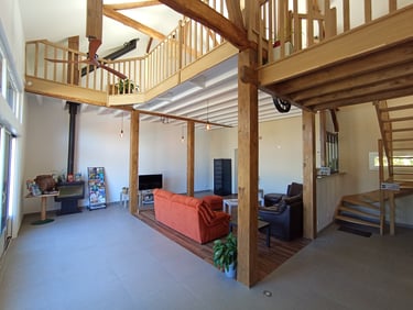 Espace partagée de 60 m2 modulable en grand salon ou salle à manger