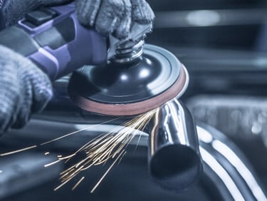 Grinding of the stainless steel