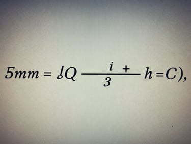 Close-up of a complex mathematical equation on a digital display, cool clinical daylight, sharp focus, desaturated slate and amber tones, 35mm