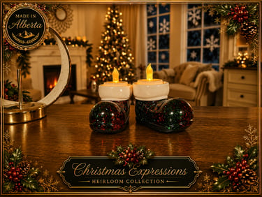 One-of-a-kind handmade Christmas display crafted for collectors of luxury holiday décor