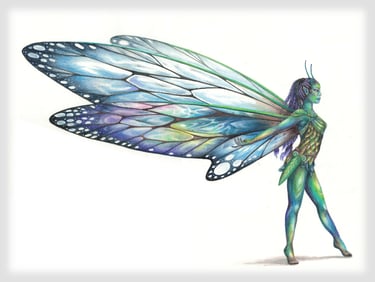 Opal dragonfly faerie
